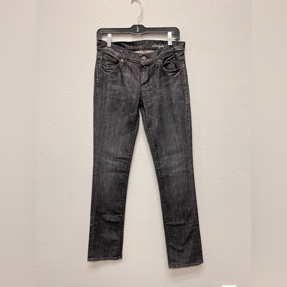 7 For All Mankind NWT Straight Leg Black Studded Jeans Size 26